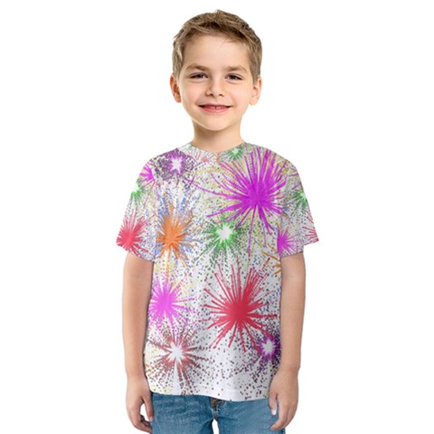 Star Dab Farbkleckse Leaf Flower Kids  Sport Mesh Tee by Pakrebo