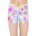 Star Dab Farbkleckse Leaf Flower Kids  Sports Shorts View1