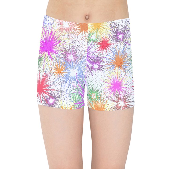 Star Dab Farbkleckse Leaf Flower Kids  Sports Shorts