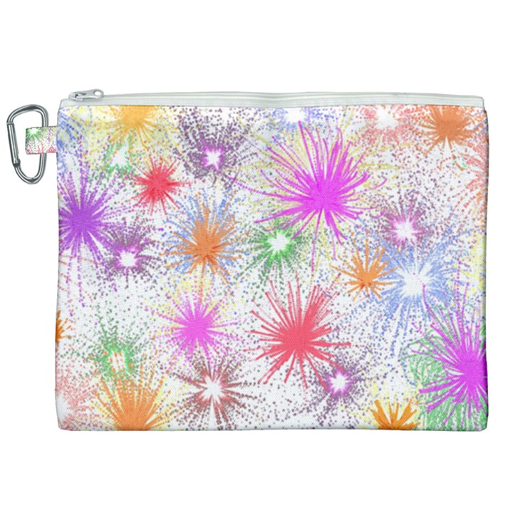 Star Dab Farbkleckse Leaf Flower Canvas Cosmetic Bag (XXL)