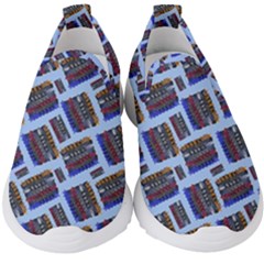 Abstract Pattern Seamless Artwork Kids  Slip On Sneakers by Pakrebo