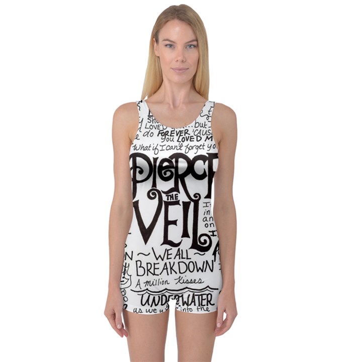 Pierce The Veil Music Band Group Fabric Art Cloth Poster One Piece Boyleg Swimsuit