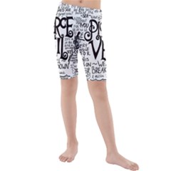 Pierce The Veil Music Band Group Fabric Art Cloth Poster Kids  Mid Length Swim Shorts by Sudhe