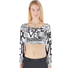 Pierce The Veil Music Band Group Fabric Art Cloth Poster Long Sleeve Crop Top by Sudhe