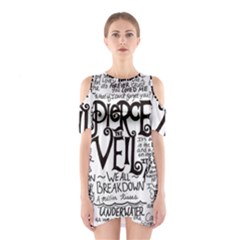 Pierce The Veil Music Band Group Fabric Art Cloth Poster Shoulder Cutout One Piece Dress