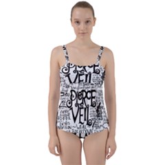 Pierce The Veil Music Band Group Fabric Art Cloth Poster Twist Front Tankini Set by Sudhe