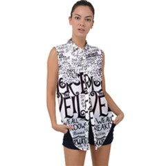 Pierce The Veil Music Band Group Fabric Art Cloth Poster Sleeveless Chiffon Button Shirt