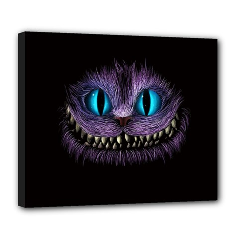 Cheshire Cat Animation Deluxe Canvas 24  X 20  (stretched) by Sudhe