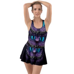 Cheshire Cat Animation Ruffle Top Dress Swimsuit by Sudhe