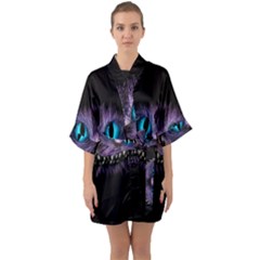 Cheshire Cat Animation Quarter Sleeve Kimono Robe by Sudhe