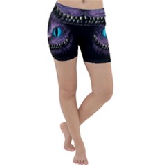 Cheshire Cat Animation Lightweight Velour Yoga Shorts by Sudhe