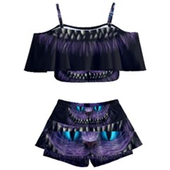 Cheshire Cat Animation Kids  Off Shoulder Skirt Bikini by Sudhe