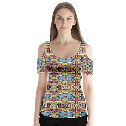 134 1 Butterfly Sleeve Cutout Tee  by ArtworkByPatrick