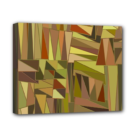 Earth Tones Geometric Shapes Unique Canvas 10  X 8  (stretched) by Mariart