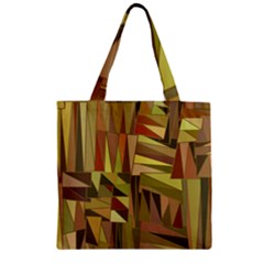 Earth Tones Geometric Shapes Unique Zipper Grocery Tote Bag by Mariart