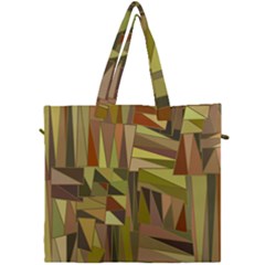 Earth Tones Geometric Shapes Unique Canvas Travel Bag