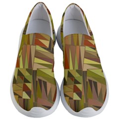 Earth Tones Geometric Shapes Unique Women s Lightweight Slip Ons