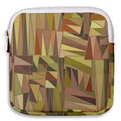 Earth Tones Geometric Shapes Unique Mini Square Pouch