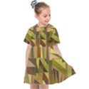 Earth Tones Geometric Shapes Unique Kids  Sailor Dress View1