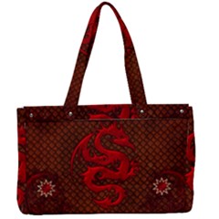 Awesome Chinese Dragon, Red Colors Canvas Work Bag by FantasyWorld7