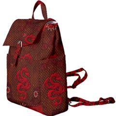 Awesome Chinese Dragon, Red Colors Buckle Everyday Backpack by FantasyWorld7