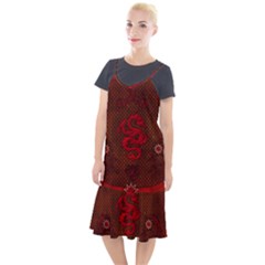 Awesome Chinese Dragon, Red Colors Camis Fishtail Dress by FantasyWorld7