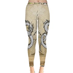 Wonderful Asian Dragon Inside Out Leggings by FantasyWorld7