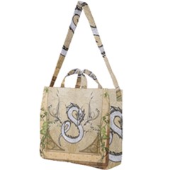 Wonderful Asian Dragon Square Shoulder Tote Bag by FantasyWorld7