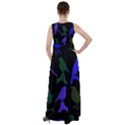 Bird Watching - Dark Colorful Empire Waist Velour Maxi Dress View2