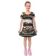 Ohio Seal Kids  Short Sleeve Velvet Dress by Riverwoman