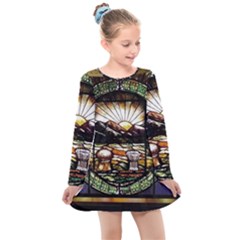 Ohio Seal Kids  Long Sleeve Dress by Riverwoman