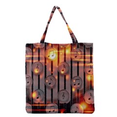 Music Notes Sound Musical Audio Grocery Tote Bag by Mariart