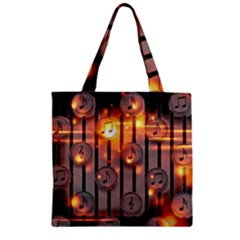 Music Notes Sound Musical Audio Zipper Grocery Tote Bag by Mariart