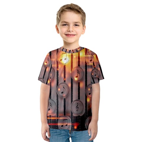 Music Notes Sound Musical Audio Kids  Sport Mesh Tee by Mariart