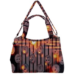 Music Notes Sound Musical Audio Double Compartment Shoulder Bag