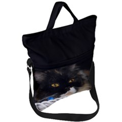 Cat Wanna Study Fold Over Handle Tote Bag by LoolyElzayat