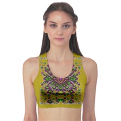 Ornate Dots And Decorative Colors Sports Bra by pepitasart