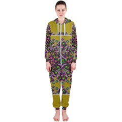 Ornate Dots And Decorative Colors Hooded Jumpsuit (ladies)  by pepitasart