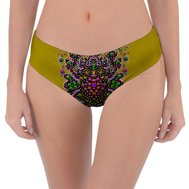 Ornate Dots And Decorative Colors Reversible Classic Bikini Bottoms