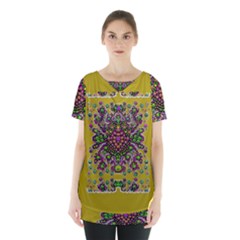 Ornate Dots And Decorative Colors Skirt Hem Sports Top by pepitasart