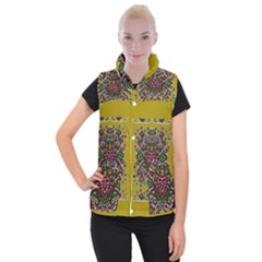 Ornate Dots And Decorative Colors Women s Button Up Vest by pepitasart