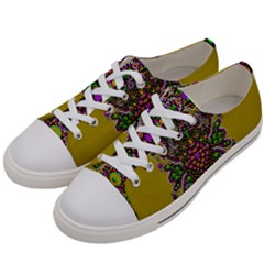 Ornate Dots And Decorative Colors Women s Low Top Canvas Sneakers by pepitasart