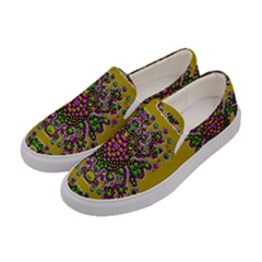 Ornate Dots And Decorative Colors Women s Canvas Slip Ons by pepitasart