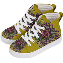 Ornate Dots And Decorative Colors Kids  Hi-top Skate Sneakers by pepitasart