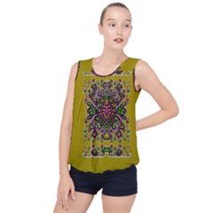 Ornate Dots And Decorative Colors Bubble Hem Chiffon Tank Top by pepitasart