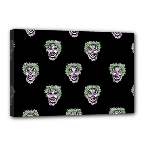 Creepy Zombies Motif Pattern Illustration Canvas 18  X 12  (stretched) by dflcprintsclothing