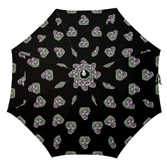 Creepy Zombies Motif Pattern Illustration Straight Umbrellas by dflcprintsclothing