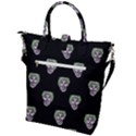 Creepy Zombies Motif Pattern Illustration Buckle Top Tote Bag View2