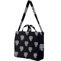 Creepy Zombies Motif Pattern Illustration Square Shoulder Tote Bag by dflcprintsclothing