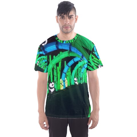 Dragon Lights Panda Men s Sports Mesh Tee by Riverwoman